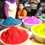 Holi colours on sale at Sector 22 Chandigarh