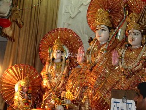 Idols of Ram Darbar at a Ram Temple in Rohini, New Delhi
