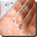 Is soap and water good for the skin?