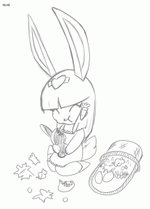 Little Girl Dressed as Bunny