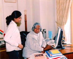 Malvika Iyer with Indian President Dr. APJ Abdul Kalam