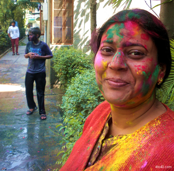 One can not avoid colours on Holi festival