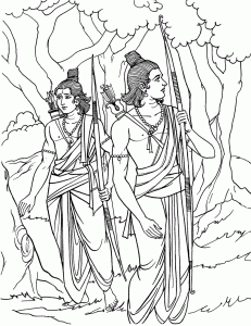 Rama and Lakshmana Wander in Search of Sita