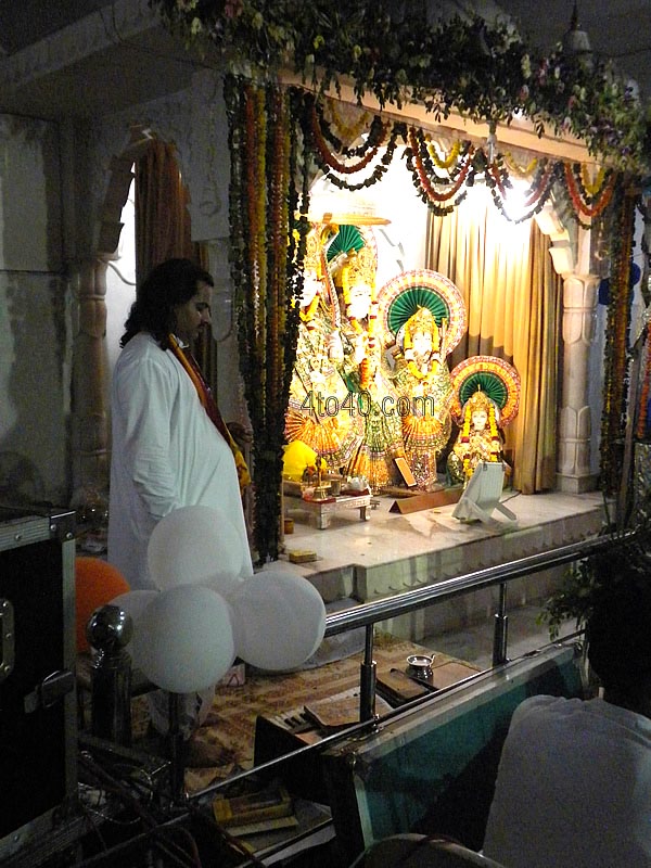 Scene of Ram Mandir Rohini on the eve of Rama Navami