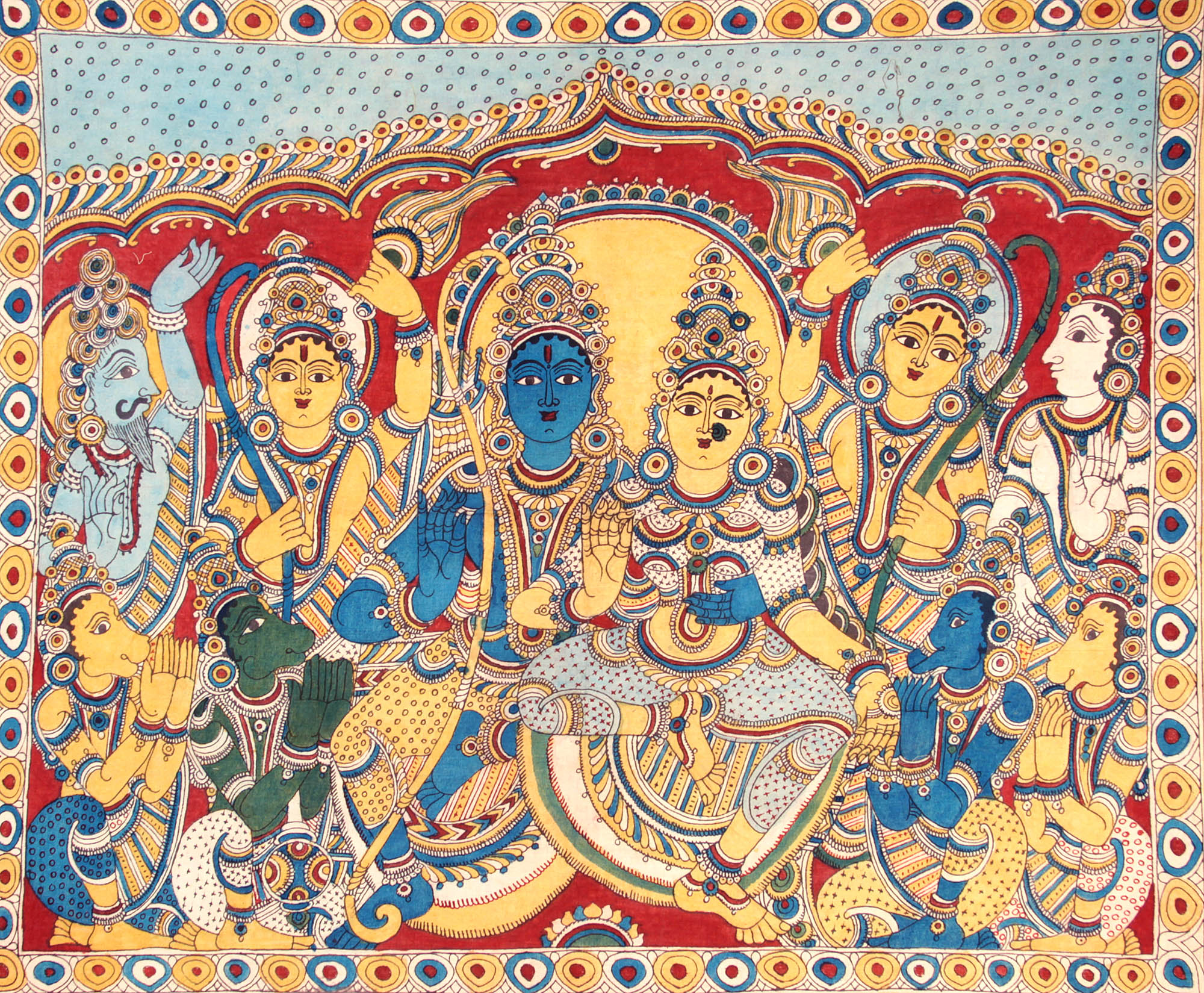 South Indian Painting of Ram Darbar