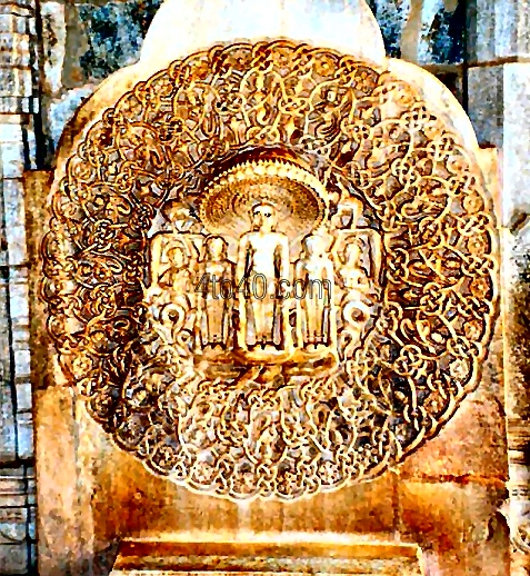 Stone disc in Jain Temple at Ranakpur