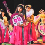 Students of Woodland House School present a dance to mark the annual day celebrations at Tagore Theatre in Chandigarh