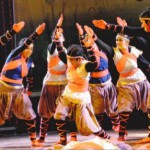 Students perform during Phagen Mela at Maharishi Dayanand University in Rohtak