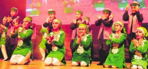 Students of Smart Wonders School Mohali present a colorful programme at Tagore Theatre in Chandigarh