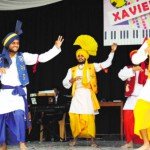Students of St Xavier School Bathinda perform bhangra