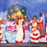 Students perform a dance during the annual day function of the Army Public School in Bathinda