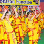Students present a dance at MGM Public School in Ludhiana