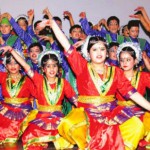 Students present a traditional dance during the annual function Exuberance