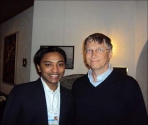 Suhas Gopinath with Bill Gates