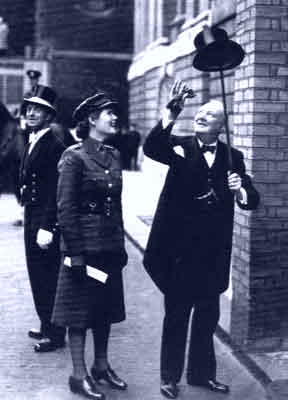 Churchill Smiling with Marya