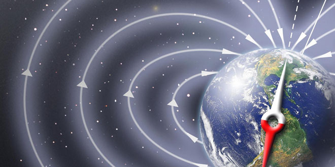What is the cause of the earth’s magnetic field?