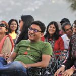 Audience at the Kasauli Rhythm and Blues music festival in Himachal Pradesh on Saturday, April 15.