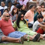 Audience at the Kasauli Rhythm and Blues music festival in Himachal Pradesh on Friday, April 14.