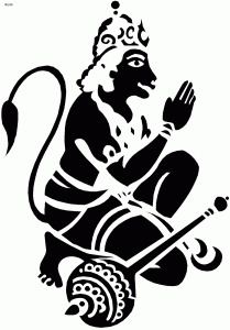 Bajrang Bali Hanuman Coloring Page