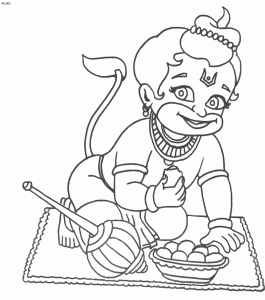 Bal Hanuman Coloring Page