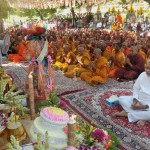 Bihar Chief Minister Nitish Kumar offers prayers under Bodhi tree during Buddha Jayanti celebration at Mahabodhi Temple in Bodhgya on May 3, 2015