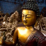 Buddha Copper Statue at Surajkund Craft Mela, Surajkund