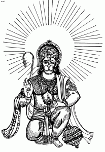 Hanuman Jayanti Coloring Page