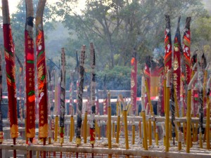 Incense Sticks in Buddha Temple