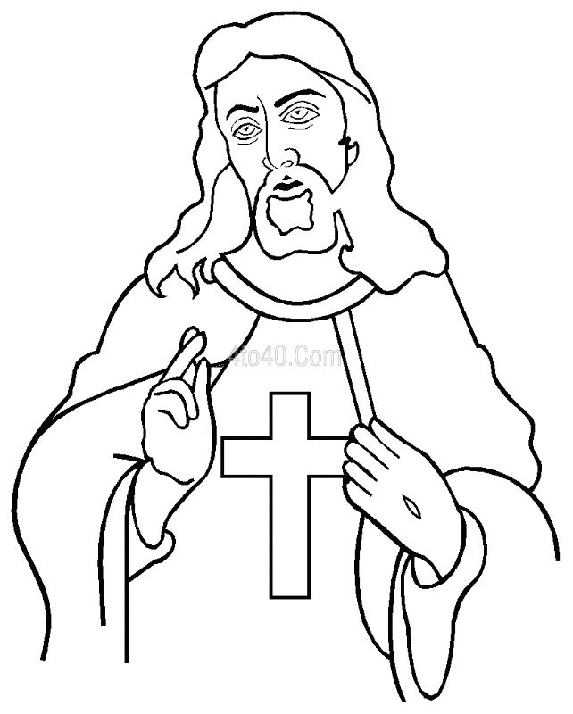 Jesus Christ Coloring Page