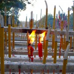 Joss sticks at Buddhist Monastery
