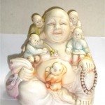 Laughing Buddha With Five Children
