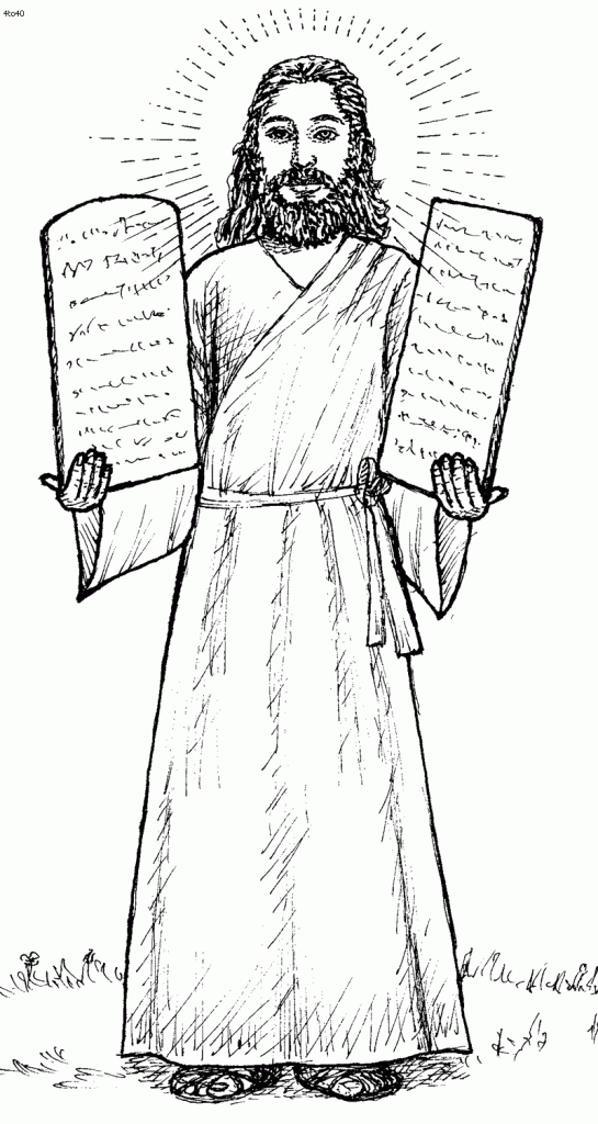 Lineart of Moses