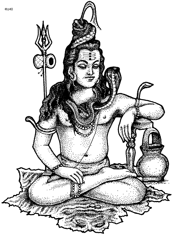Maha Shivaratri Coloring Page