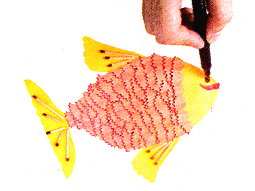 Pencil Shavings Fish Step - 5