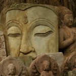 Plaster of paris buddha statues