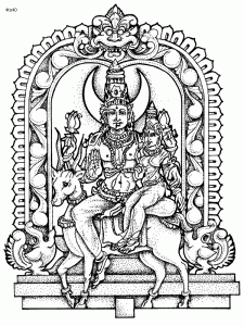 Shiva Parvati Sitting on Nandi