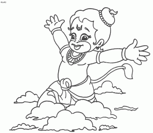 Shri Hanuman Coloring Pages