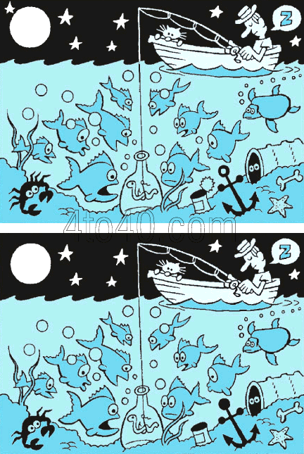 Spot The Difference - Sleeping Fisherman