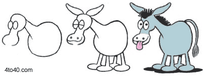 Draw a donkey - Kids Portal For Parents