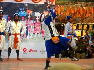 sikh khalsa army skills display by nihang