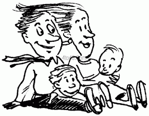 Happy Family Coloring Page