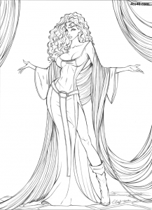 Mother Gothel Lineart