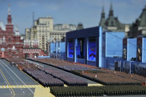 Russian servicemen march during the Victory Day parade at Red Square in Moscow, Russia, May 9, 2015.