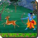 Who came in the guise of a Golden Deer to the Ashrama of Rama?