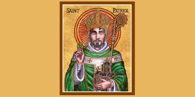 Why do the English and Americans celebrate St. Patrick's day?