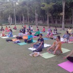 Devender Singh Yoga Teacher Conducts Yoga Session at DDA Sports Complex Rohini, New Delhi 19th June, 2015