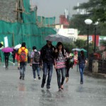 Heavy rains pelt Shimla on June 14, 2015