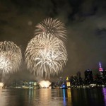 Fireworks illuminate the sky over Manhattan on July 4, 2015 in New York to celebrate Independence Day. The US is ramping up security across the country and urging people to stay alert over the Independence Day holiday weekend over fears of a terrorist threat.