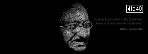 Mahatma Gandhi Facebook cover with Quotes
