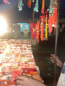 A vendor selling rakhis on Raksha Bandhan Festival at Sector 13 Market Rohini New Delhi